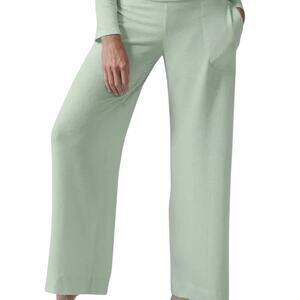 Athleta Light Green Wide-Leg Pants 2x Small Snag